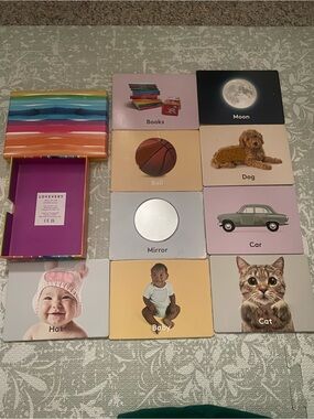 Lovevery "Things I See" Texture Cards Picture Montessori Learning Baby Toys EUC